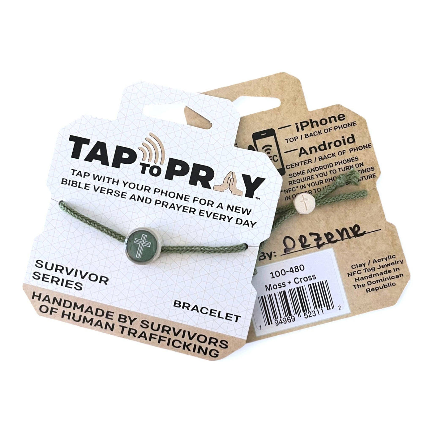 Tap To Pray® Survivor Series Bracelet: Dragonfruit + Cross - Mercantile213