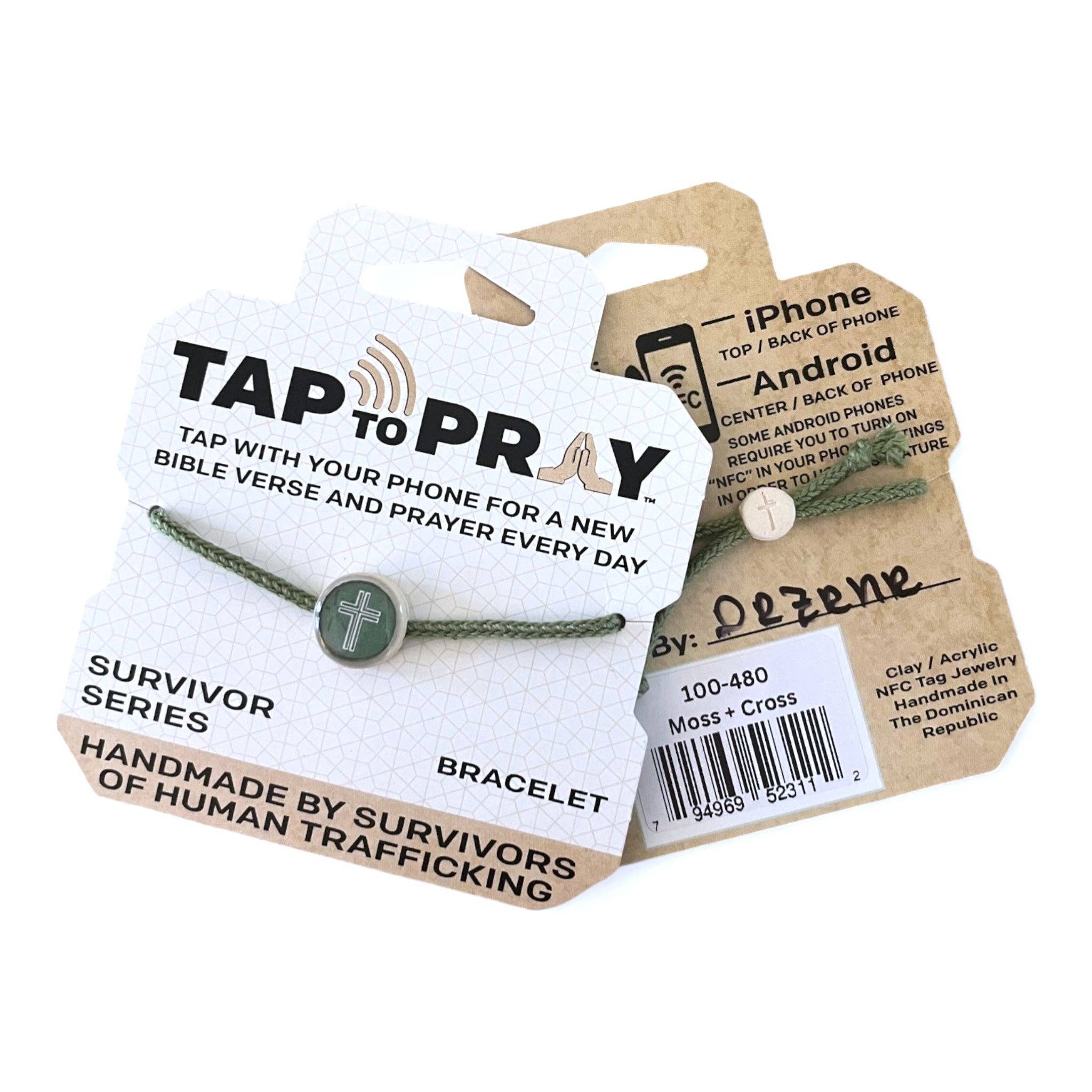 Tap To Pray® Survivor Series Bracelet: Dragonfruit + Cross - Mercantile213