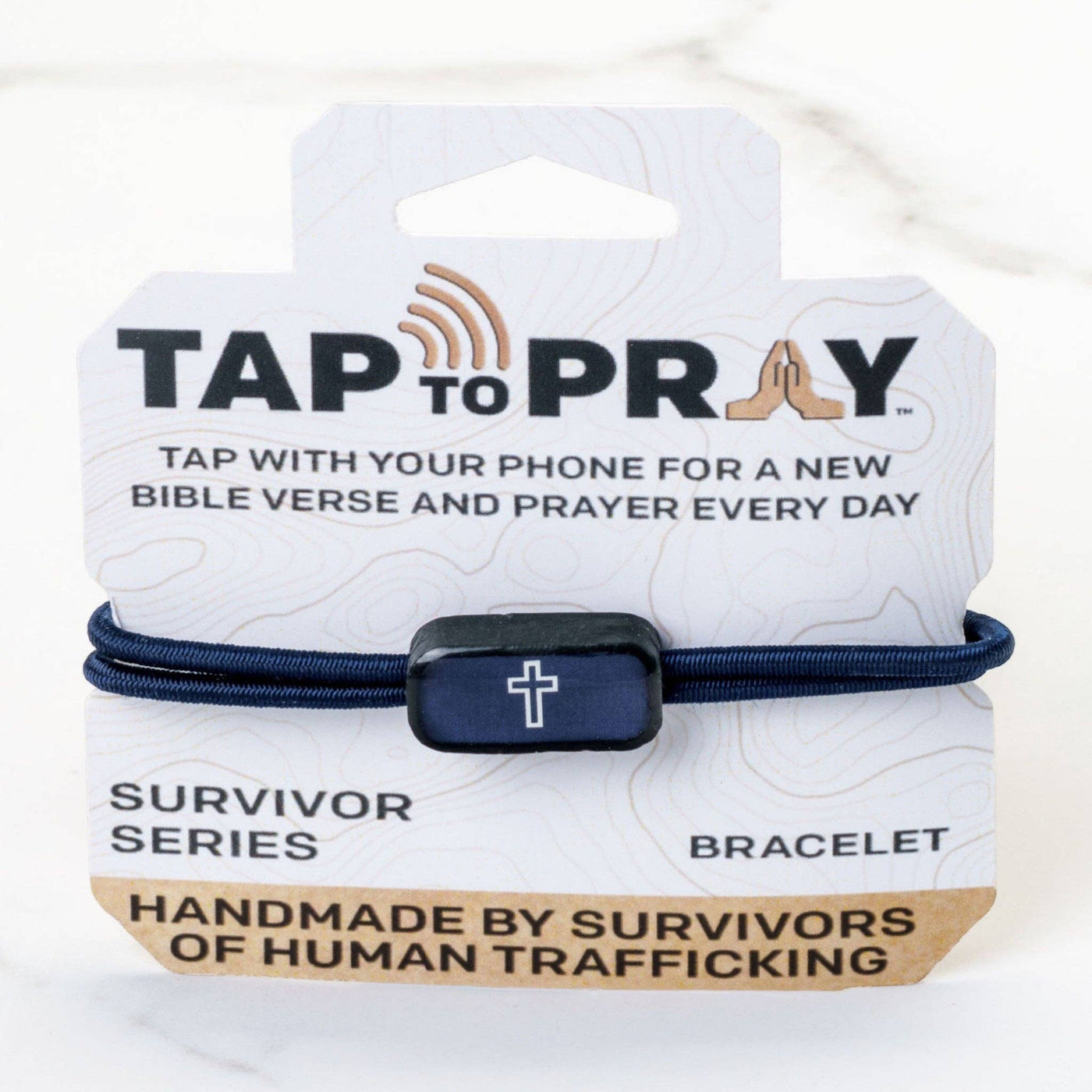 Tap To Pray® Survivor Series Tactical Bracelet: Camo Green + Cross - Mercantile213
