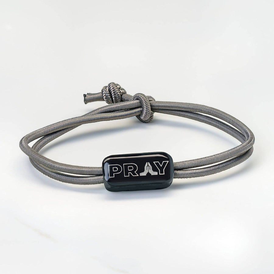 Tap To Pray® Survivor Series Tactical Bracelet: Slate + Pray - Mercantile213