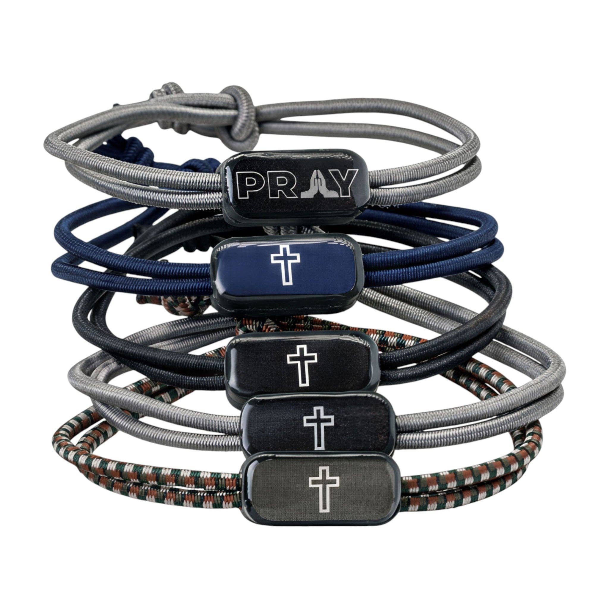 Tap To Pray® Survivor Series Tactical Bracelet: Slate + Pray - Mercantile213