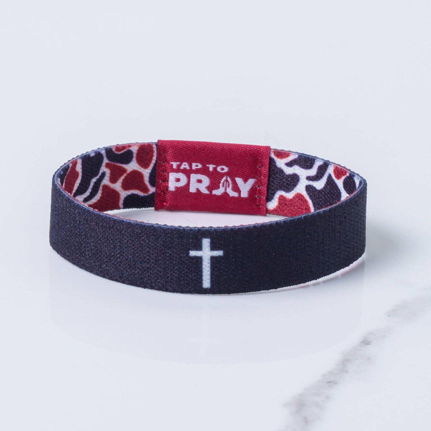 Tap To Pray® Wristband – Team Camo - Maroon & Black - Mercantile213