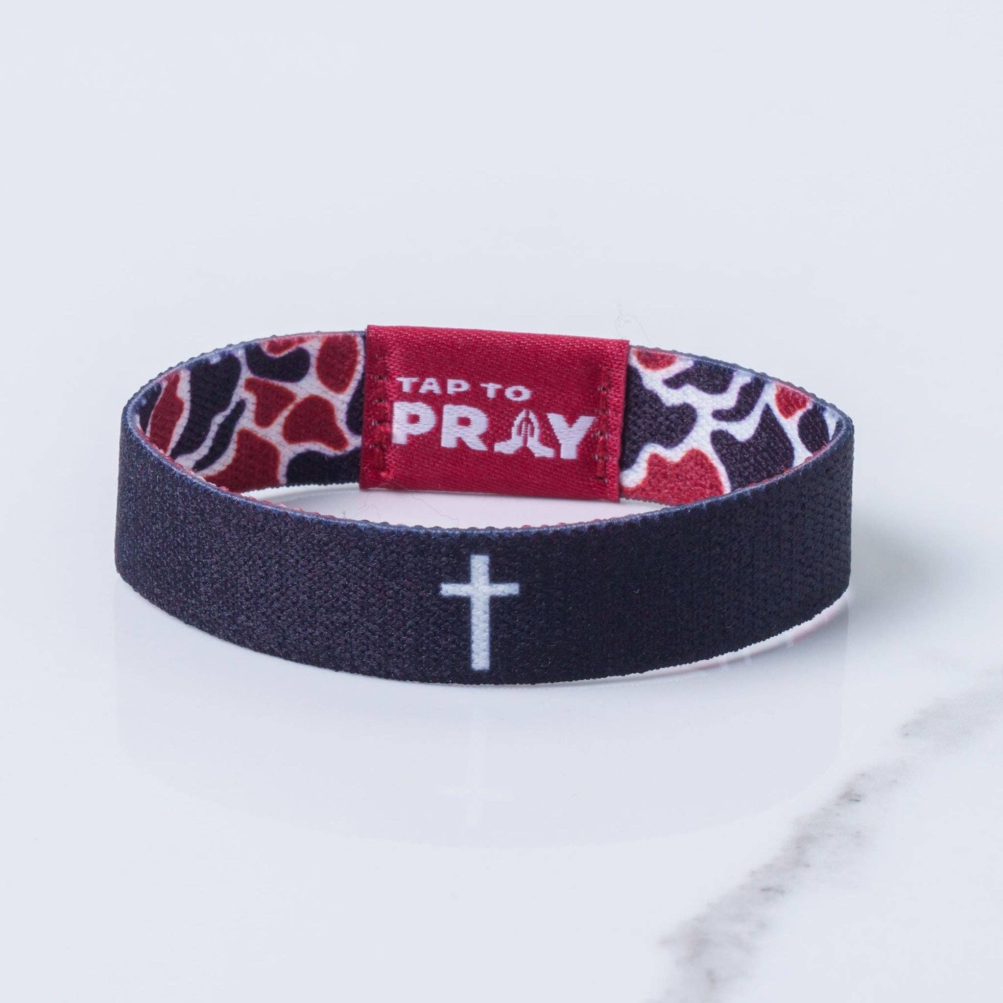 Tap To Pray® Wristband – Team Camo - Maroon & Black - Mercantile213