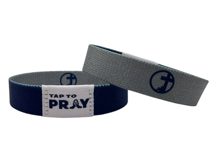 Tap To Pray™ Wristbands - Navy & Grey - Mercantile213