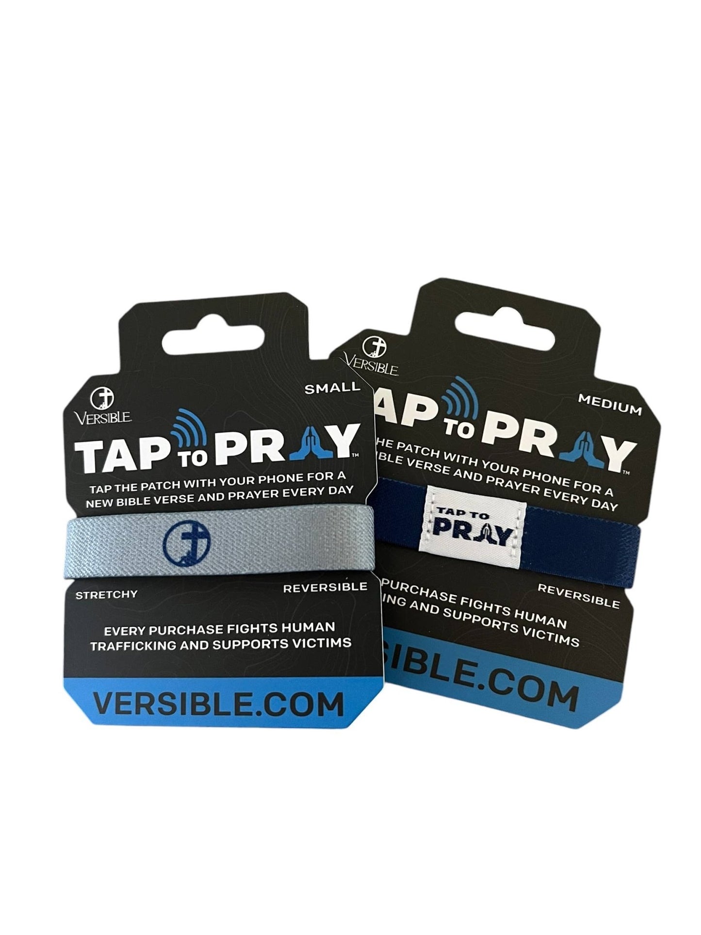 Tap To Pray™ Wristbands - Navy & Grey - Mercantile213