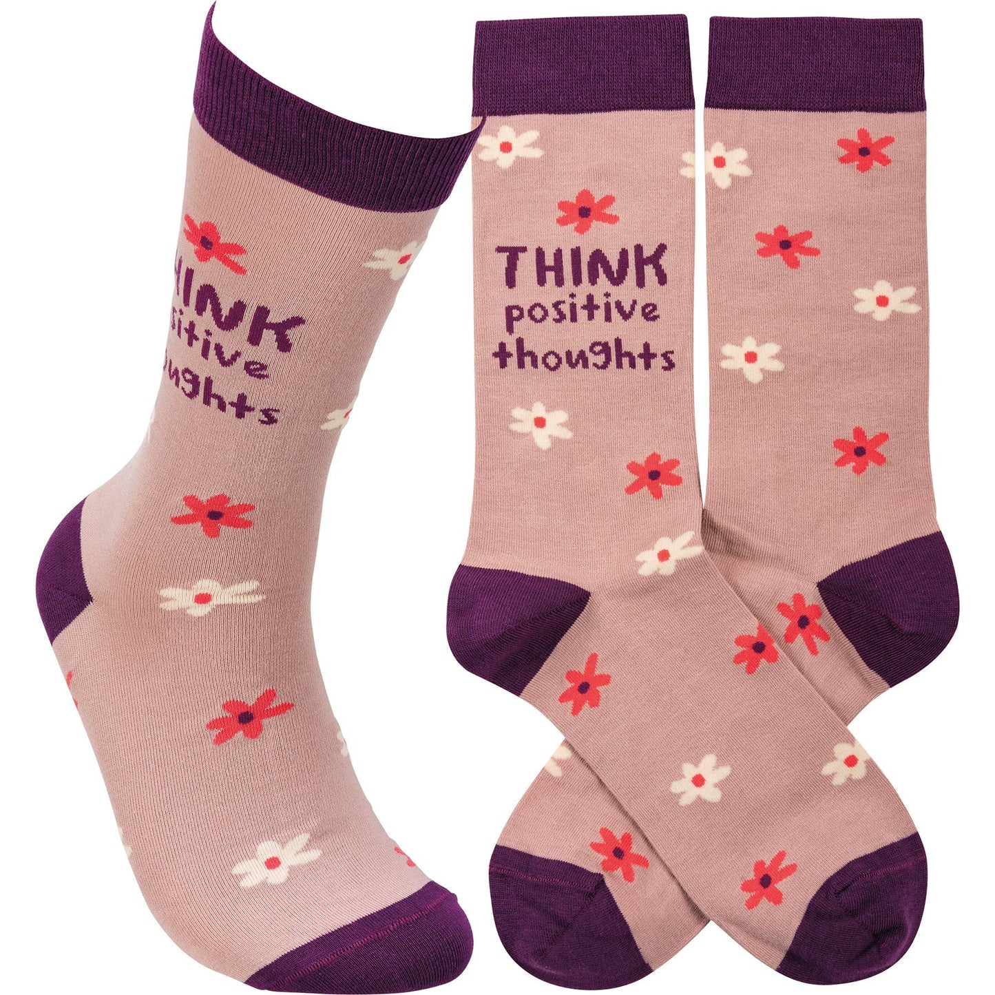 Think Positive Thoughts Socks - Mercantile213