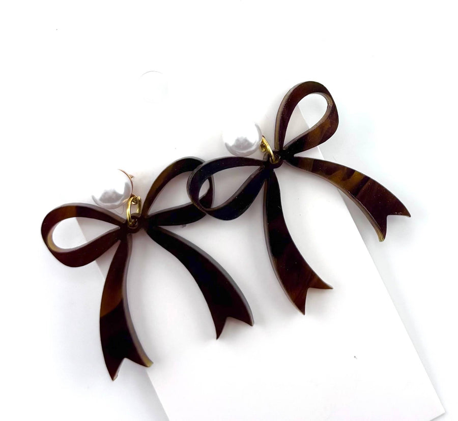 Tiger Lily Bow Earrings - Mercantile213