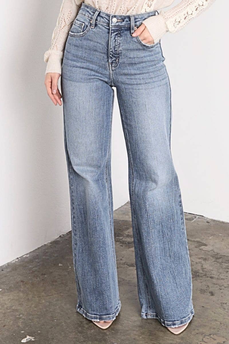 Tummy Control HR Palazzo Jeans - AV2070 - Mercantile213