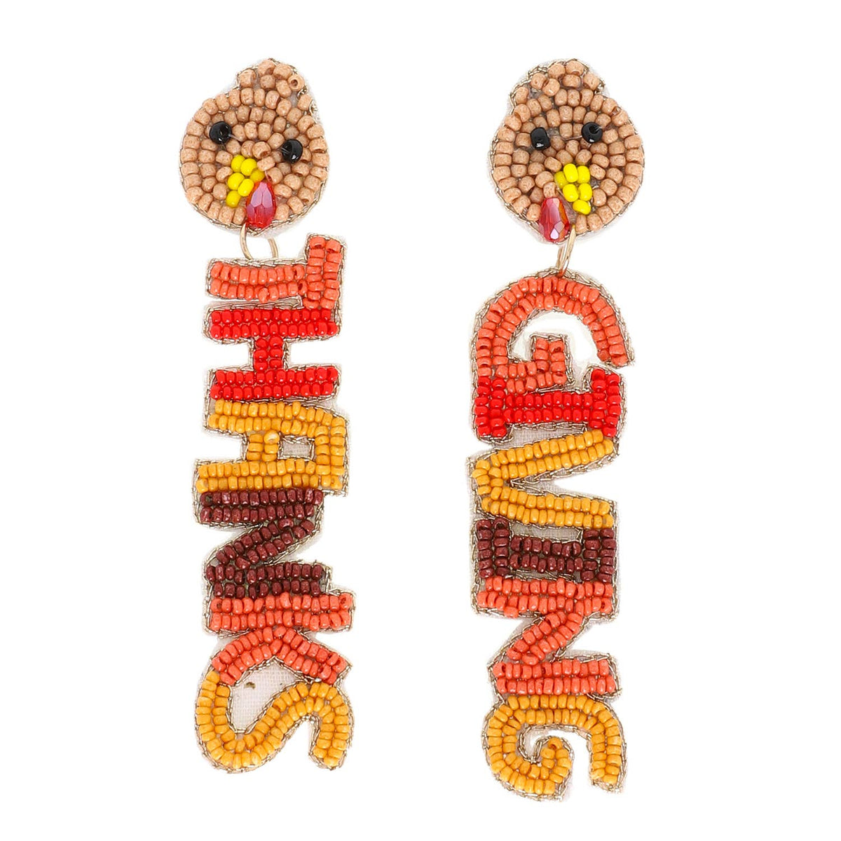 Turkey Thanksgiving Earrings - Mercantile213
