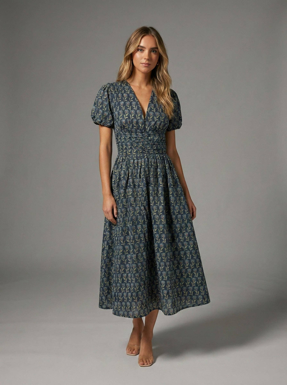 Twilight Bloom Smocked Midi Dress - Mercantile213
