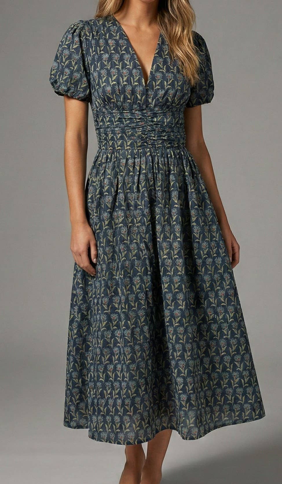 Twilight Bloom Smocked Midi Dress - Mercantile213