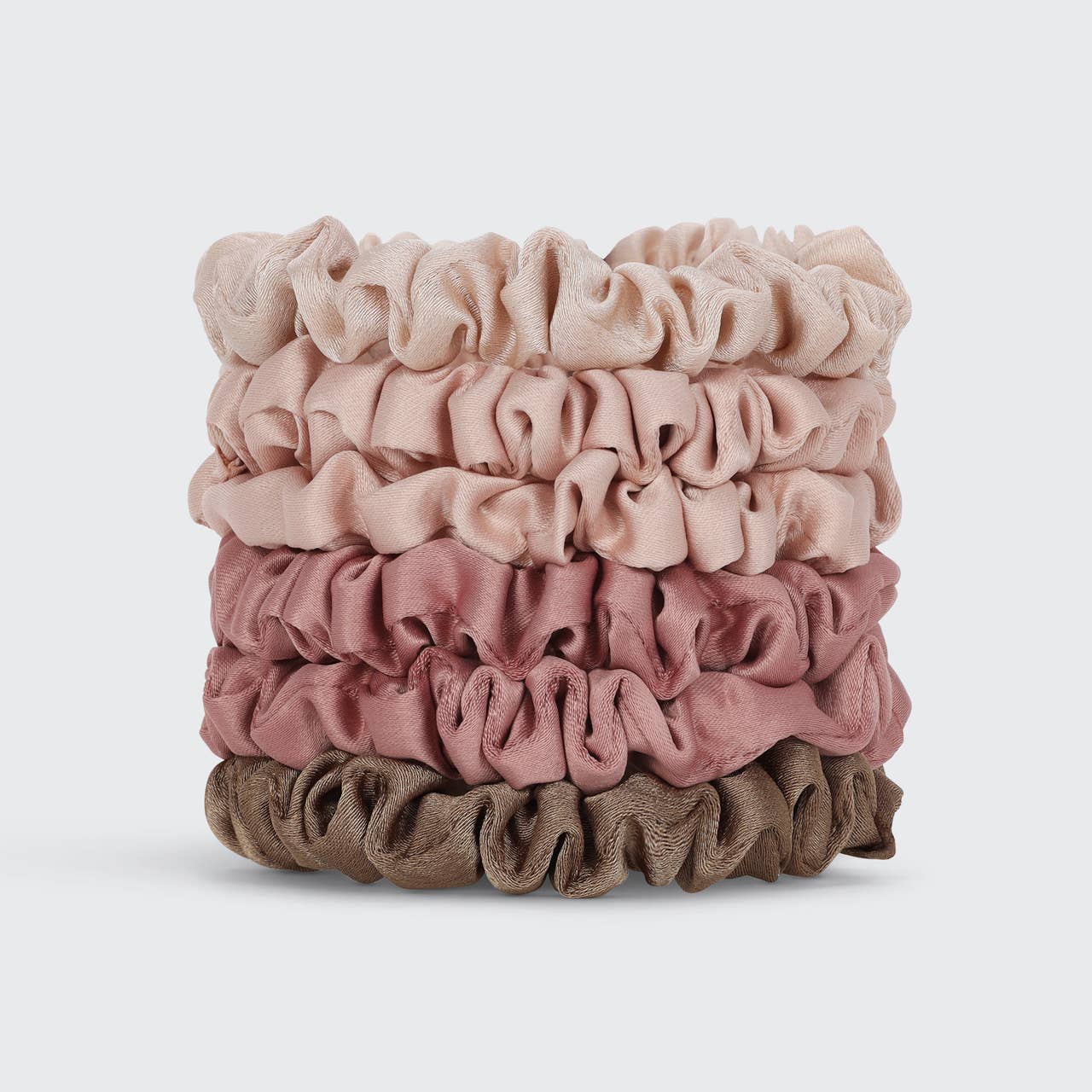 Ultra Petite Satin Scrunchies 6pc - Terracotta - Mercantile213
