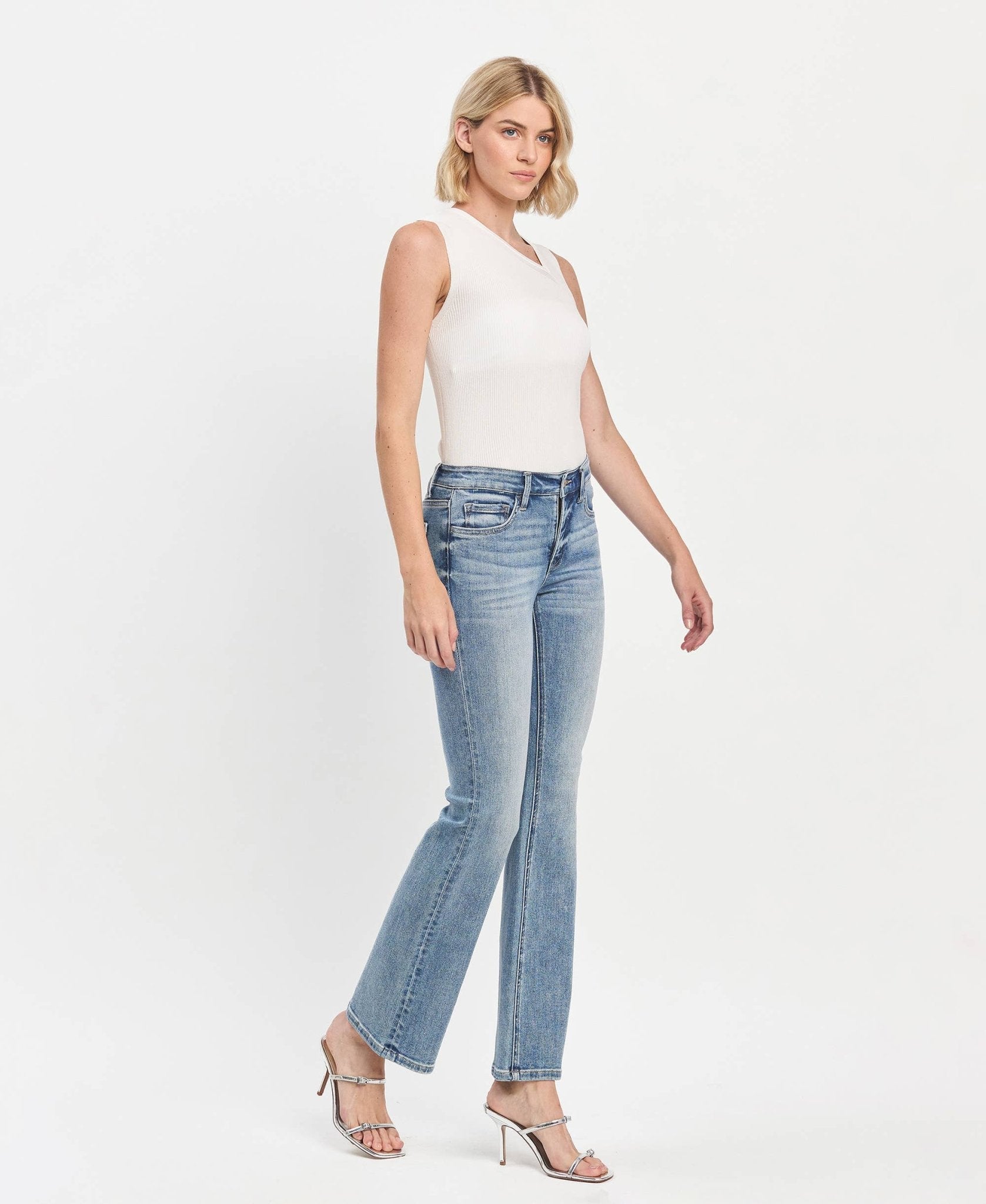 Vervet Mid Rise Jeans - T6460 - Mercantile213