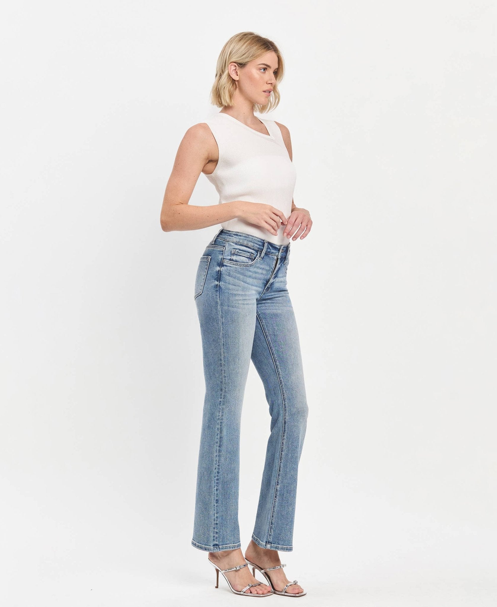 Vervet Mid Rise Jeans - T6460 - Mercantile213