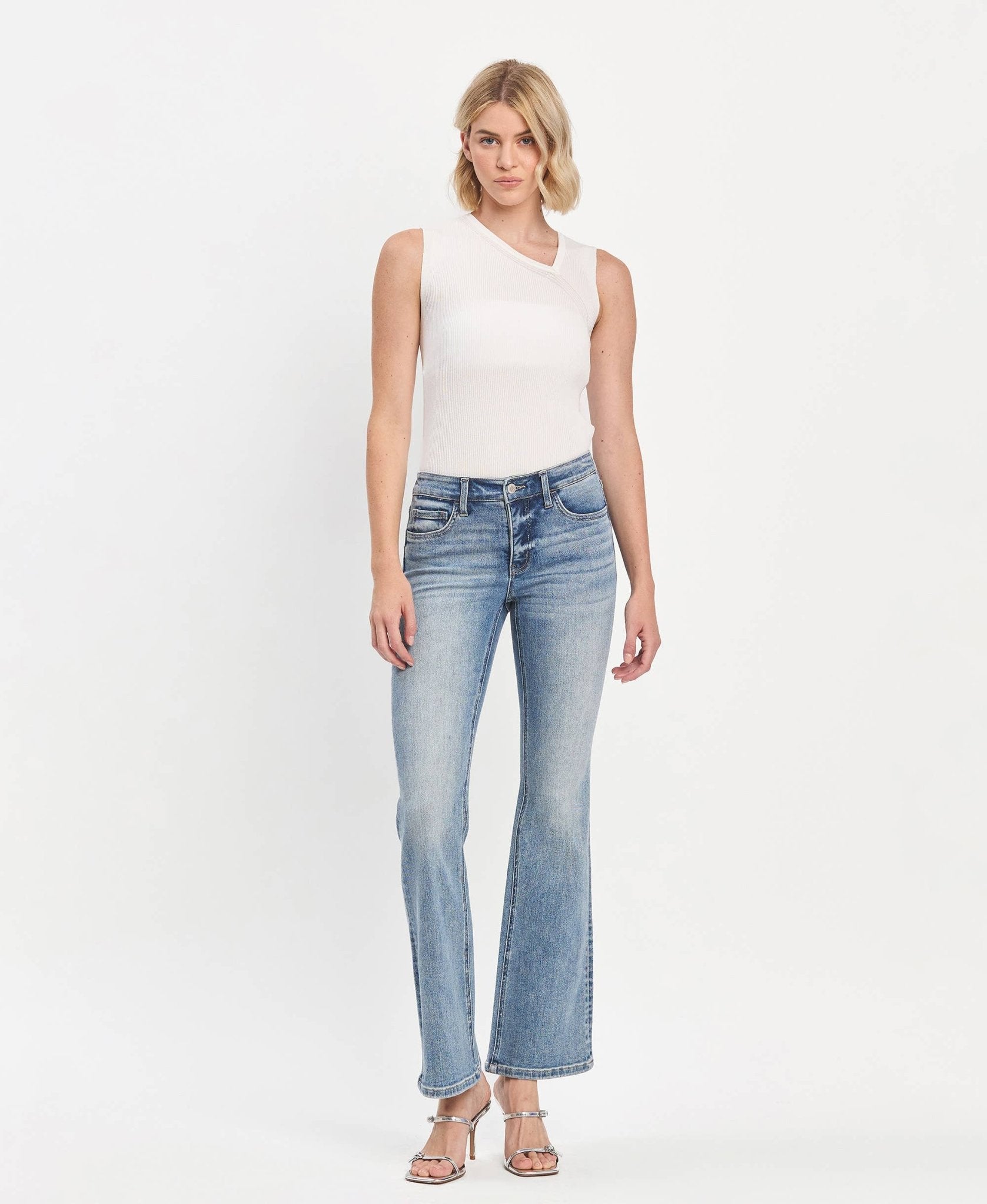 Vervet Mid Rise Jeans - T6460 - Mercantile213