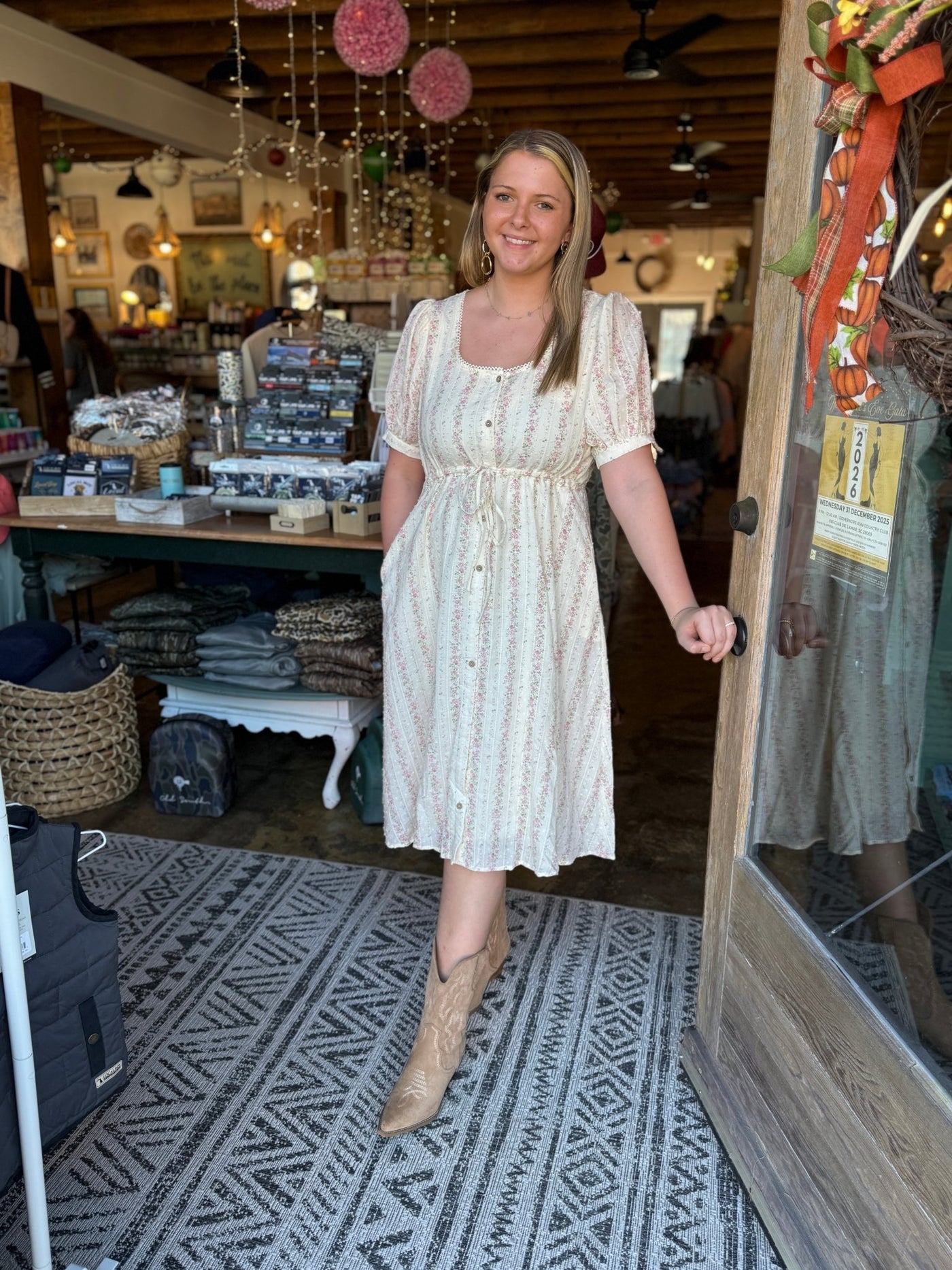 Vintage Floral Buttondown Dress - Mercantile213