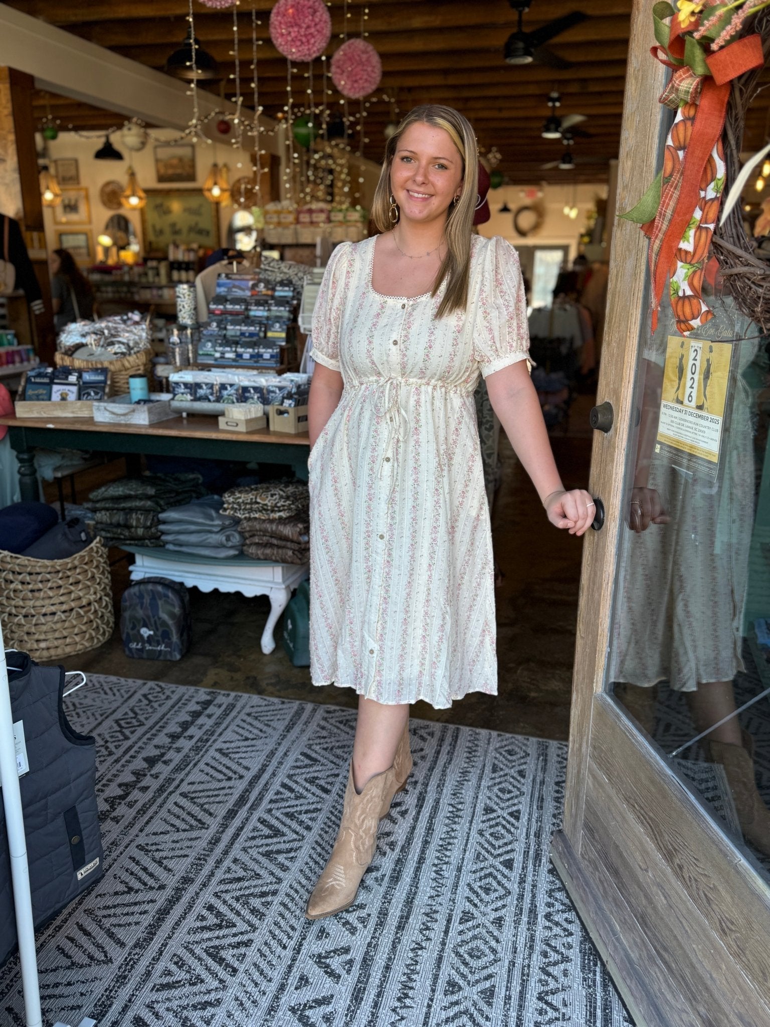 Vintage Floral Buttondown Dress - Mercantile213