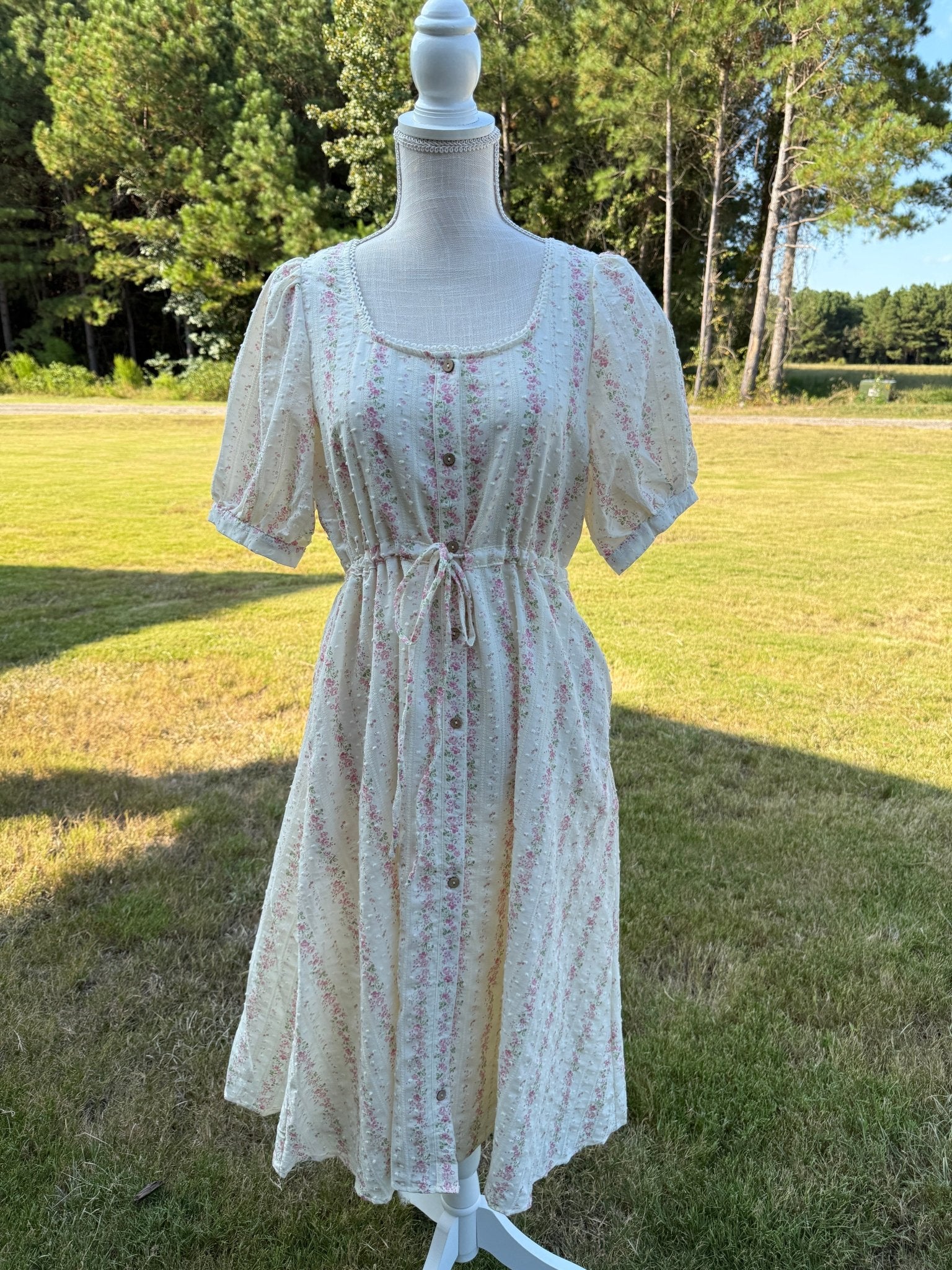 Vintage Floral Buttondown Dress - Mercantile213