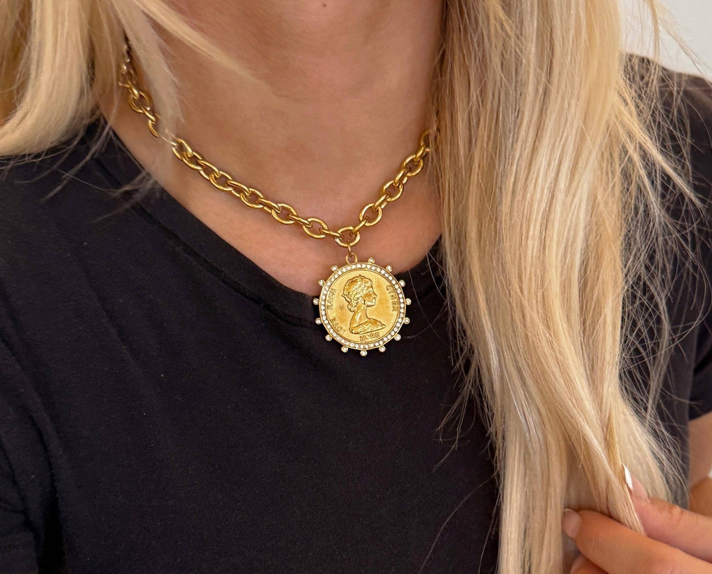 Vintage Starburst Coin Necklace - Mercantile213