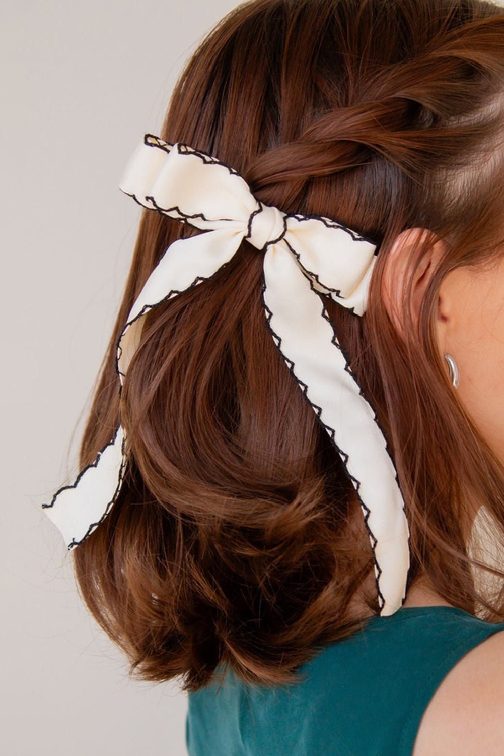 White BowKnot HairBow - Mercantile213