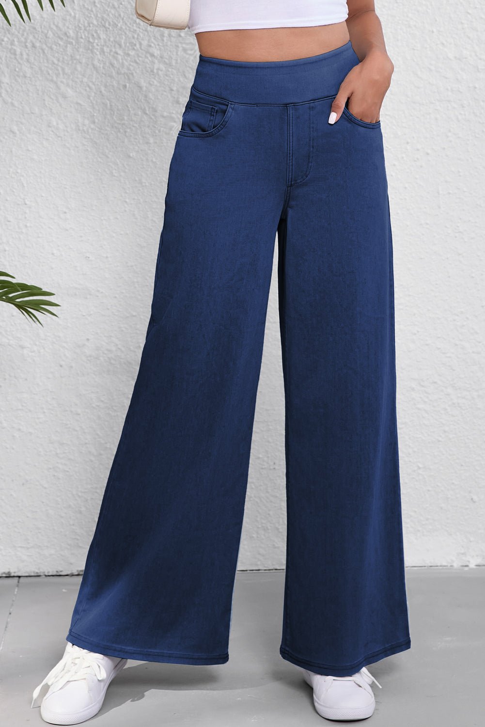 Wide Leg Denim Jeggings - Mercantile213