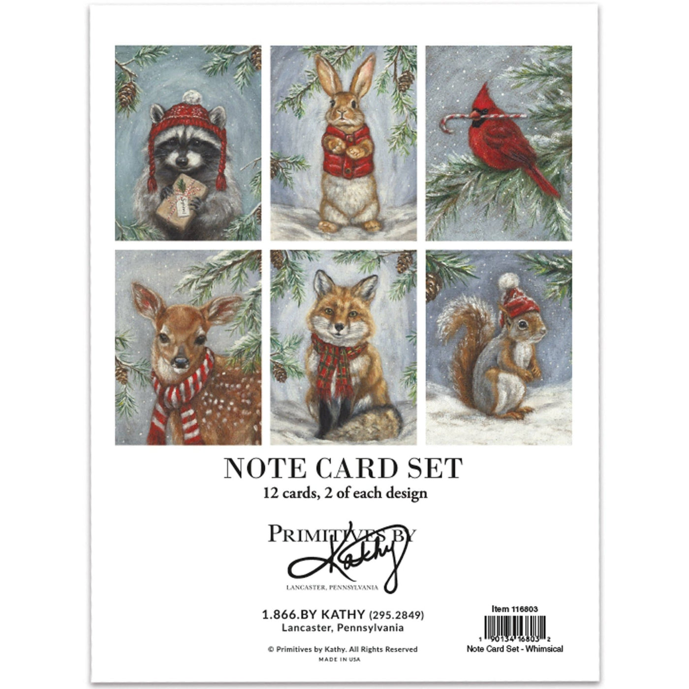 Winter Animal Note Card Set - Mercantile213