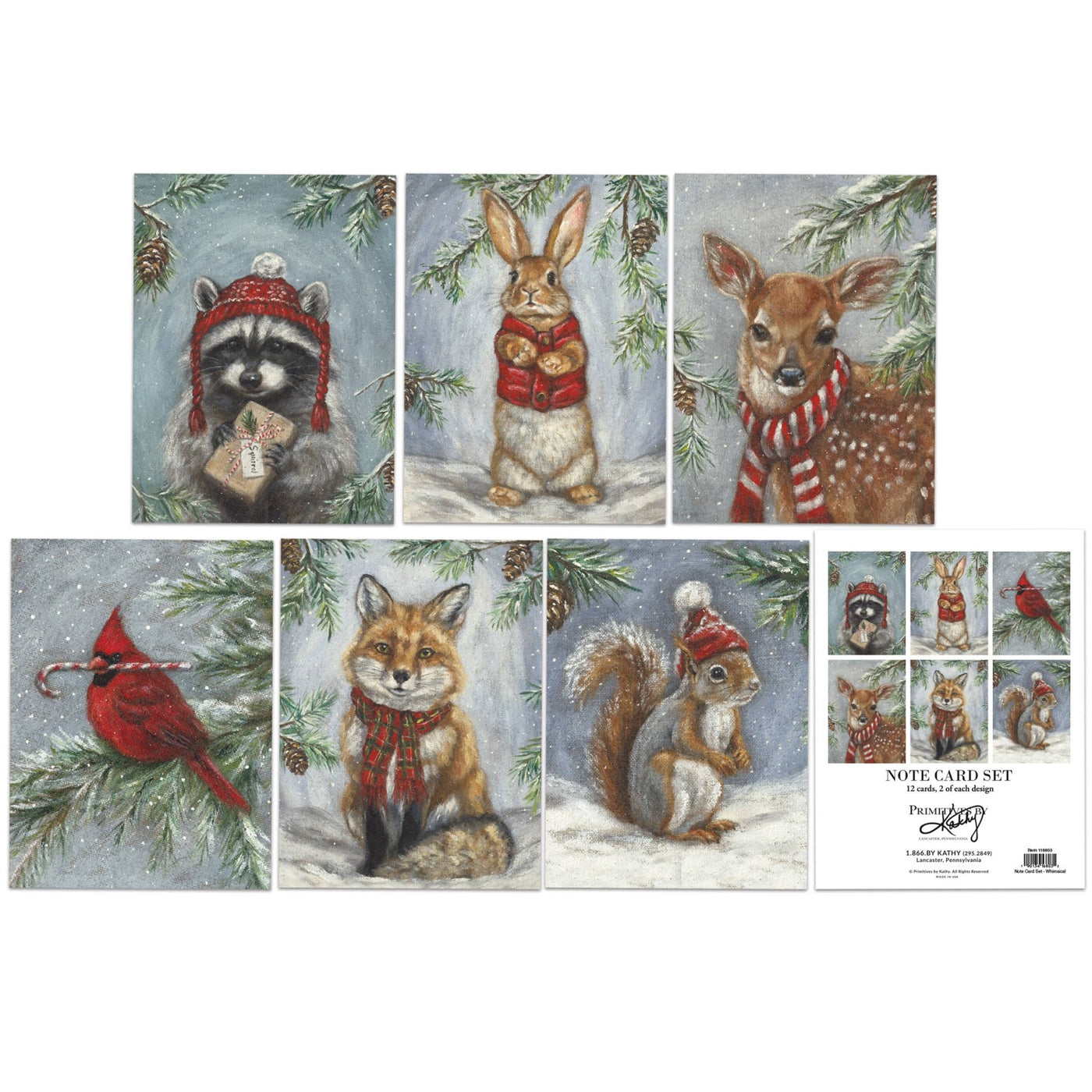 Winter Animal Note Card Set - Mercantile213