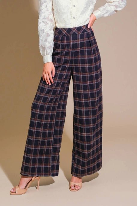 Women Plaid Pant - Black - Mercantile213