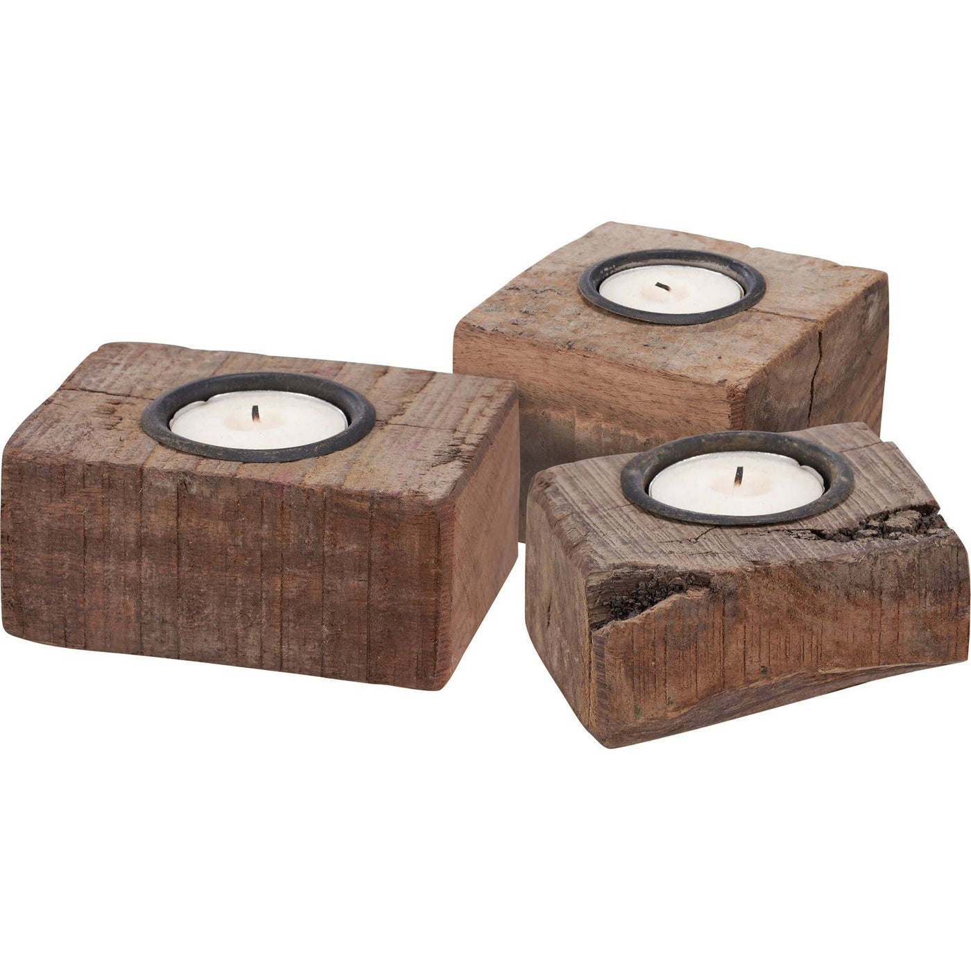 Wood Block Candle Holder - Mercantile213