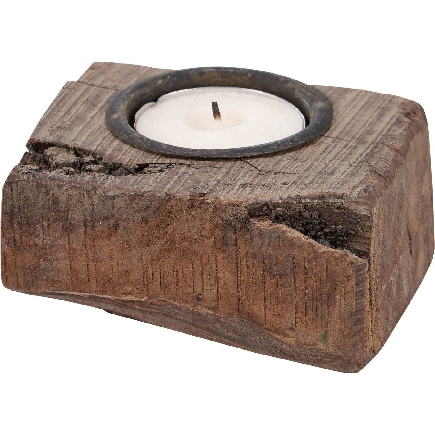Wood Block Candle Holder - Mercantile213