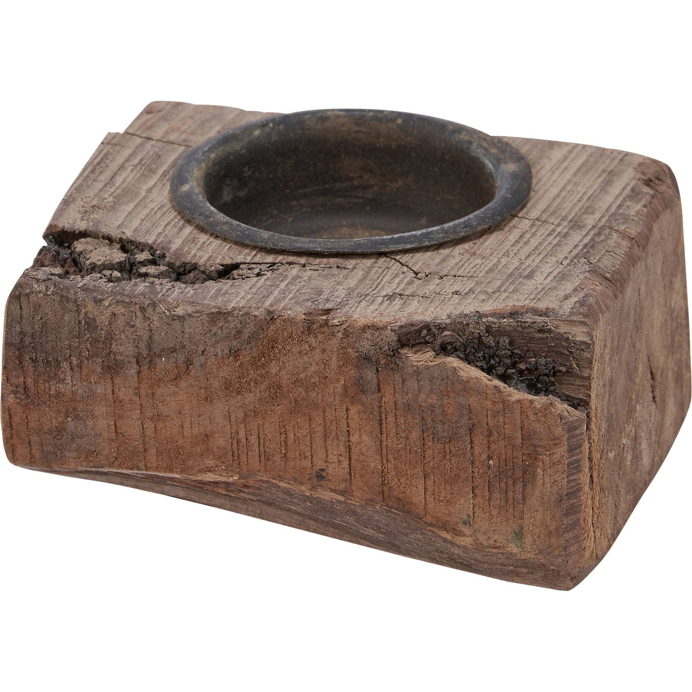 Wood Block Candle Holder - Mercantile213