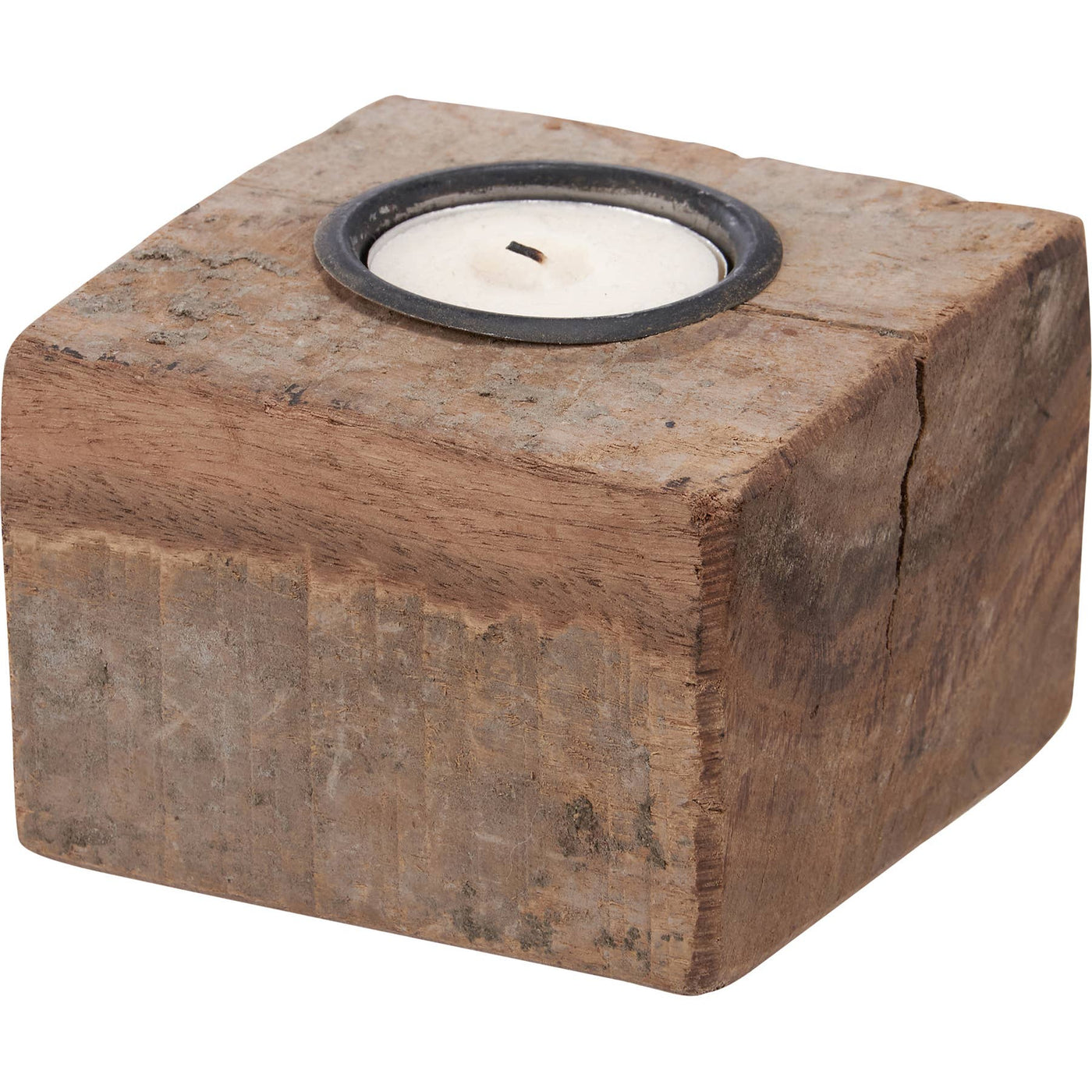 Wood Block Candle Holder - Mercantile213