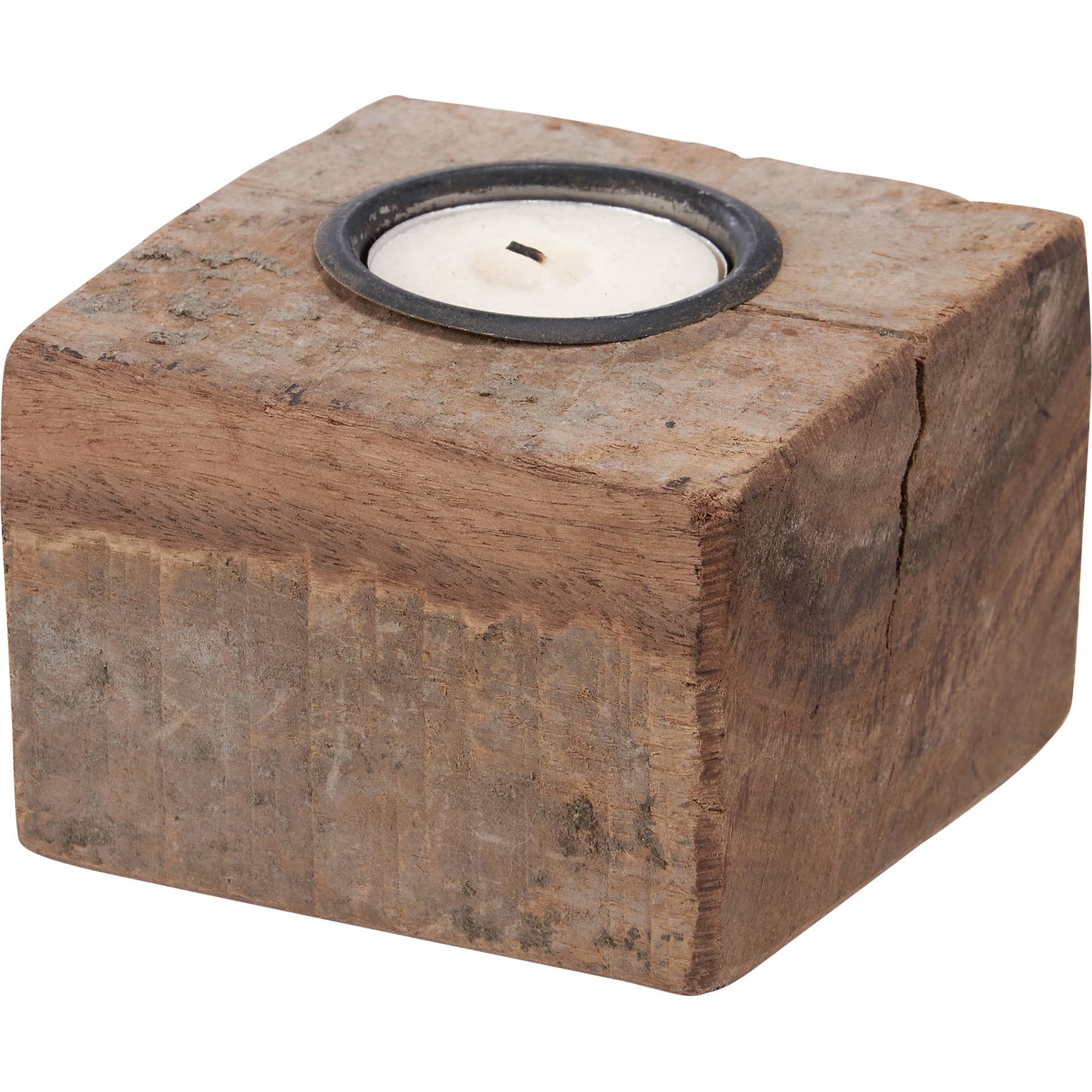 Wood Block Candle Holder - Mercantile213