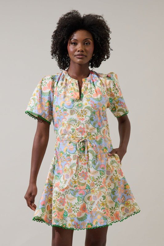 Zamara Floral Mini Dress - Mercantile213