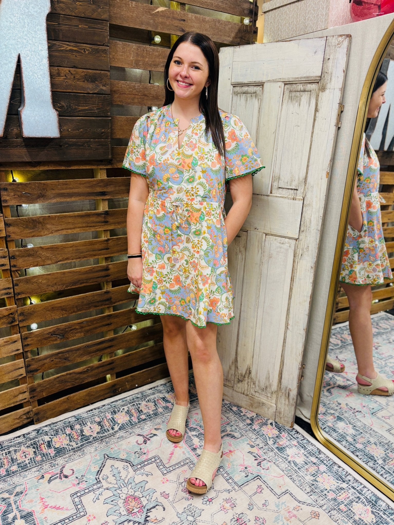 Zamara Floral Mini Dress - Mercantile213