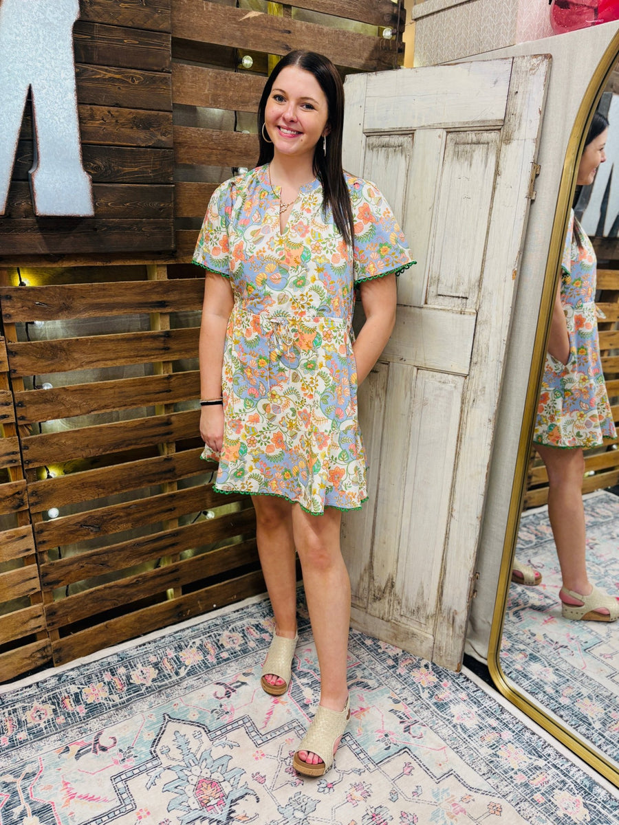 Zamara Floral Mini Dress - Mercantile213