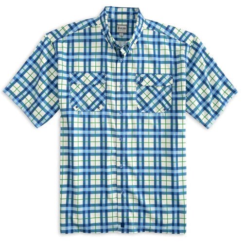 Beaufort Fishing Shirt- Navy/Emerald - Mercantile213