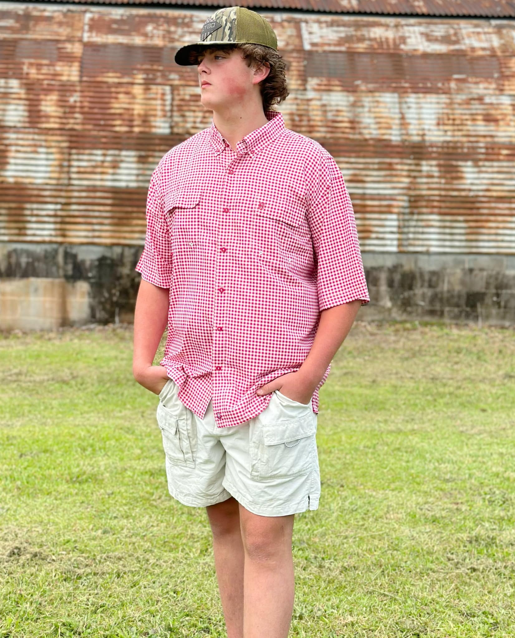 Beaufort Fishing Shirt- Red Gingham - Mercantile213