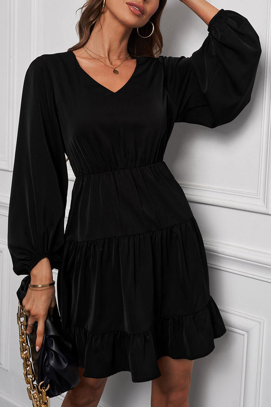 Black Tiered Dress - Mercantile213