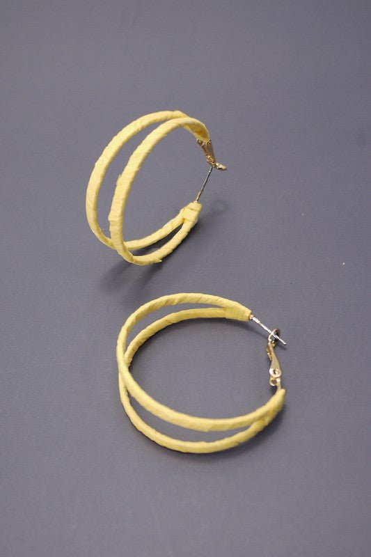 Boho Rafffia Hoops - Mercantile213