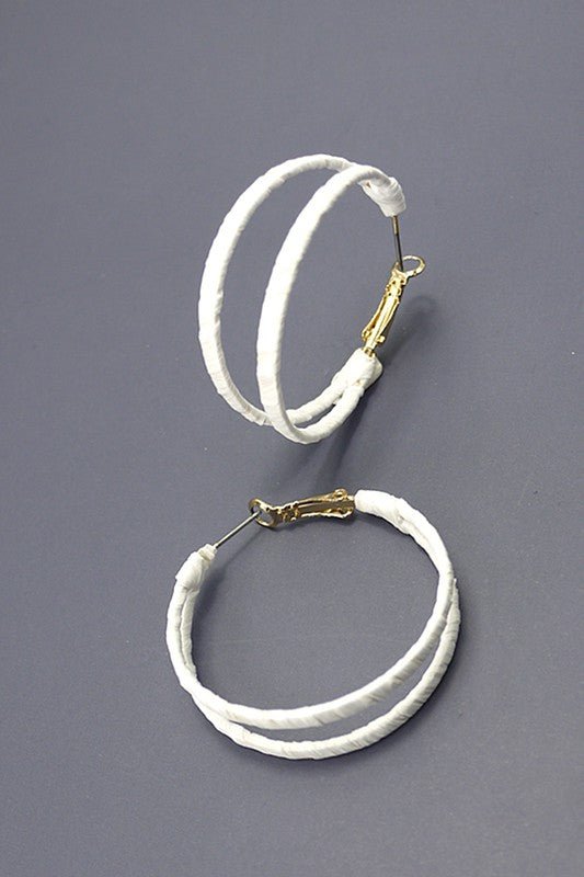 Boho Rafffia Hoops - Mercantile213