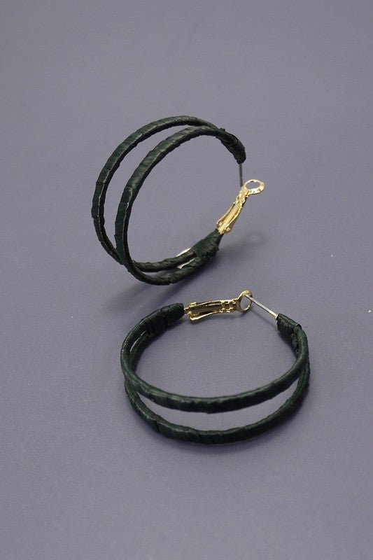 Boho Rafffia Hoops - Mercantile213