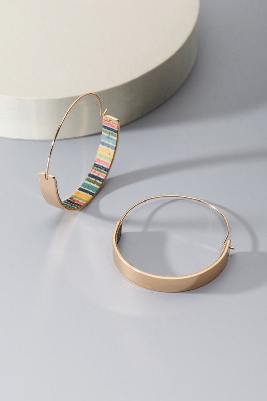 Brass Wire Hoop Earrings - Mercantile213