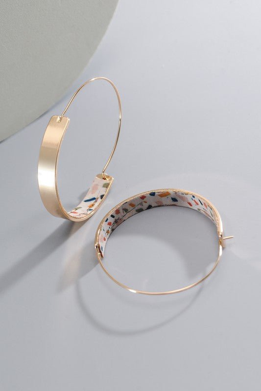 Brass Wire Hoop Earrings - Mercantile213