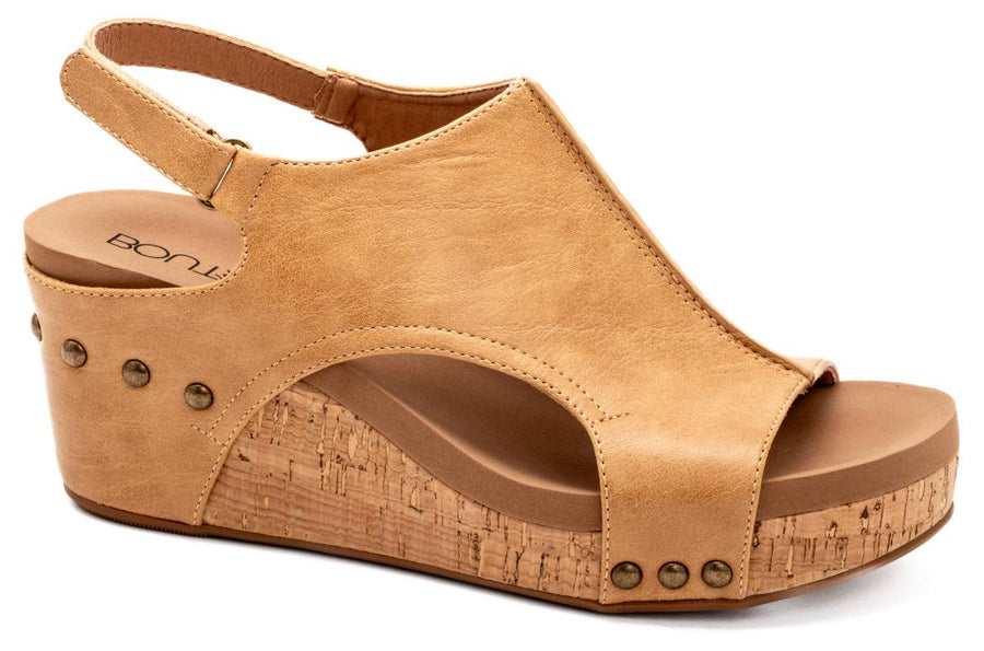 Corkys Carley Wedges- Caramel Smooth - Mercantile213