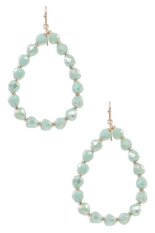 Faceted Bead Teardrop Earrings - Mercantile213