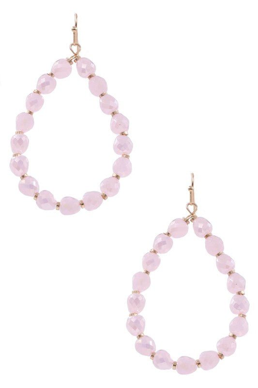 Faceted Bead Teardrop Earrings - Mercantile213