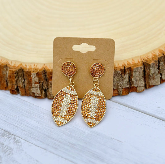 Football Bling Earrings - Mercantile213