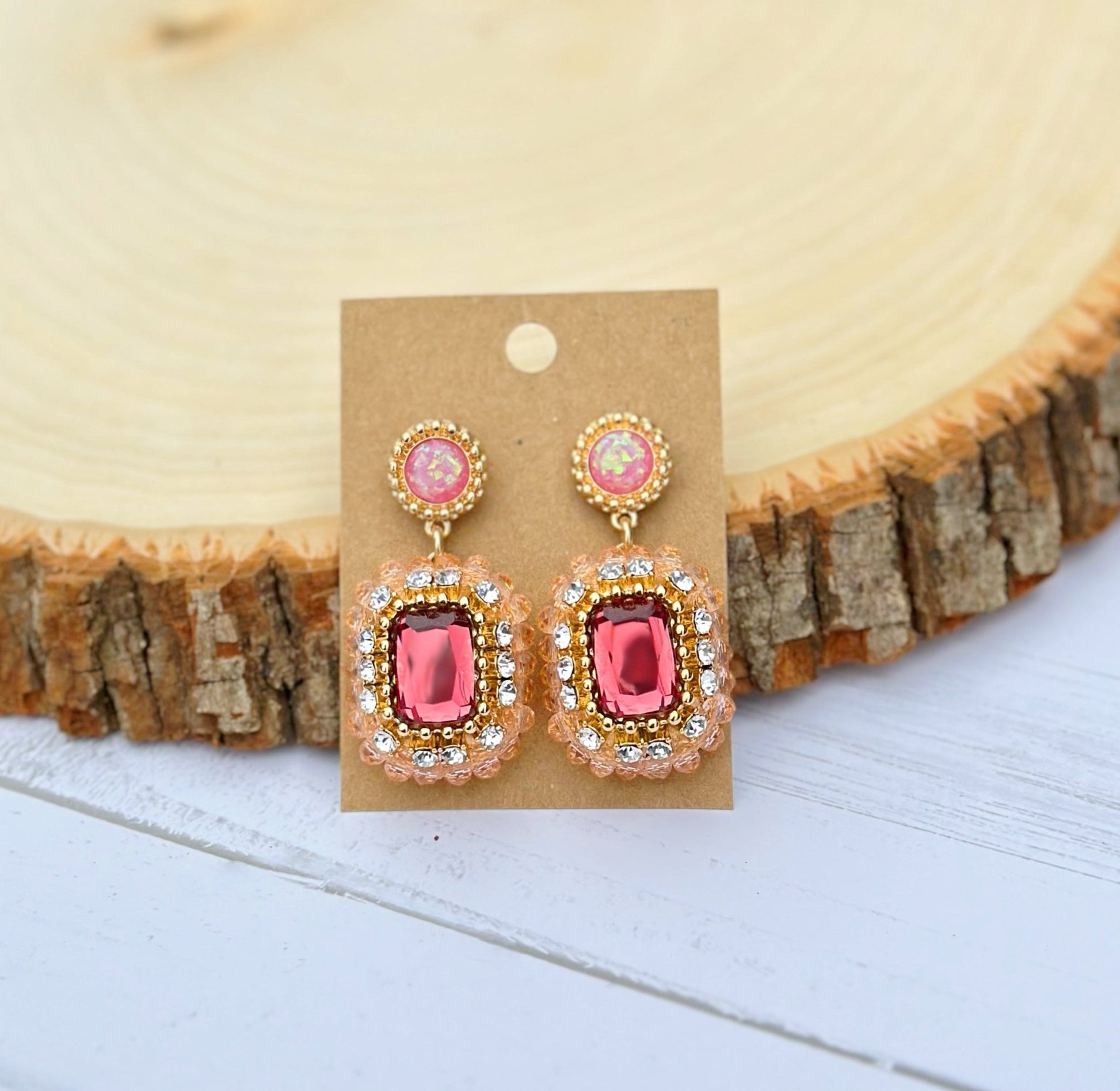 Gemstone Dangle Earrings - Mercantile213