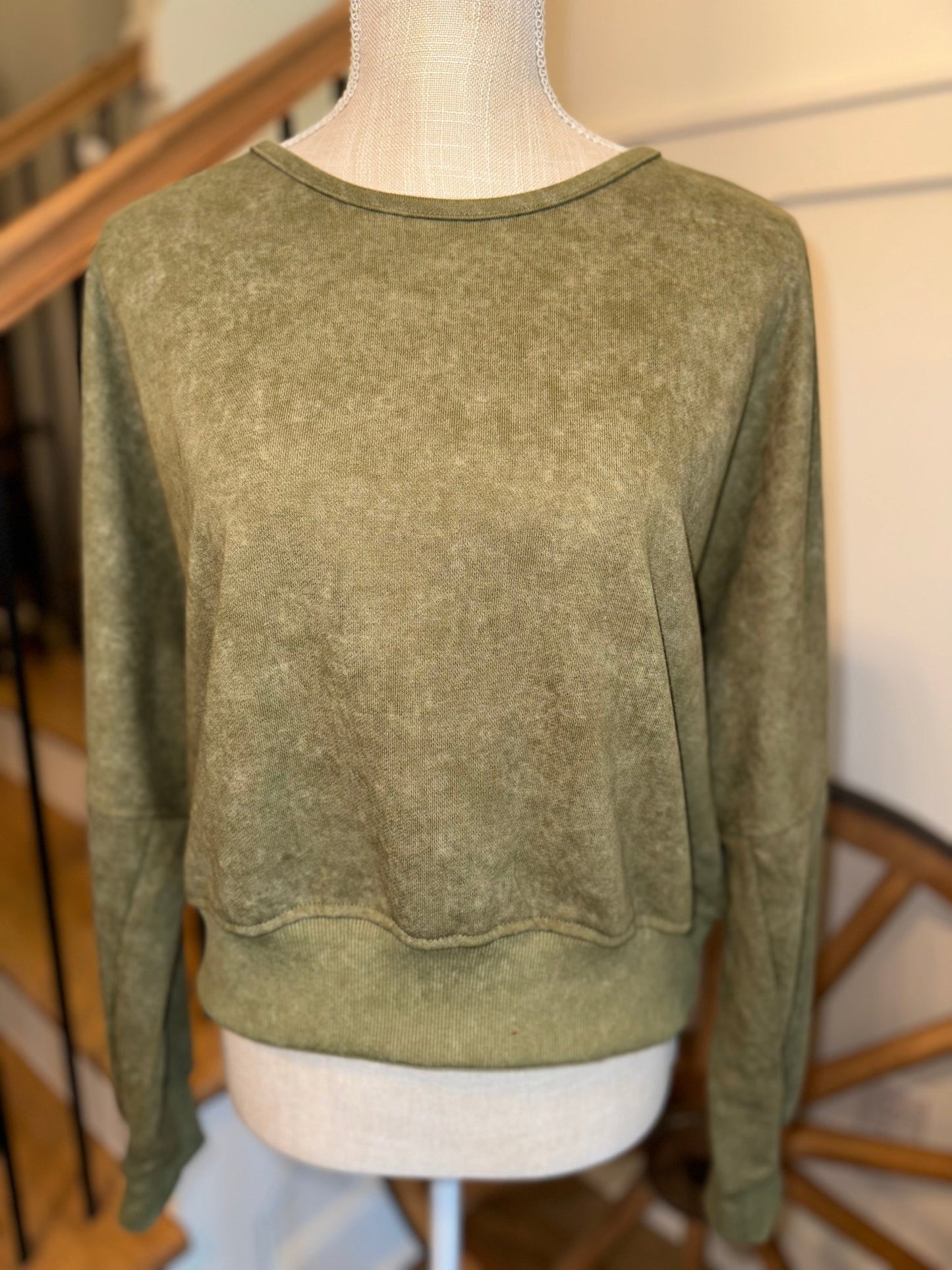Green Open Back Sweatshirt - Mercantile213